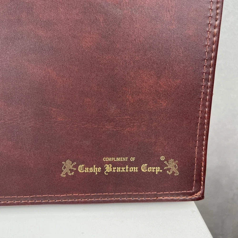 Vintage Cashe Braxton Corp Burgundy Portfolio Briefcase Retractable Handles Zip‎